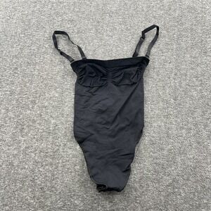 Skims One Piece Swimsuit Size M Onyx Black Nylon Spandex Stretch High Legged